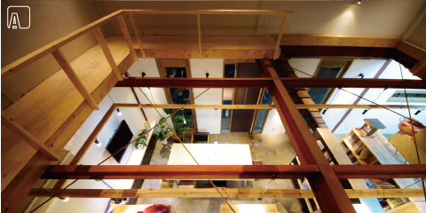 UEKEN NEW OFFICE 2F吹き抜け