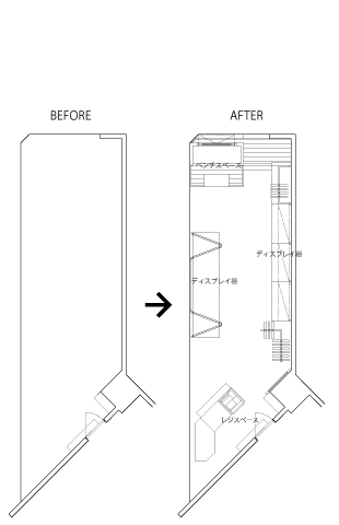 SHEEPMAN WONDER 平面図　BEFORE/AFTER