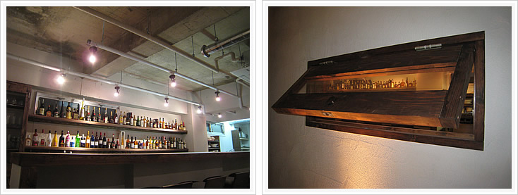 イタリアン&BAR affabile 店内カウンター席とテーブル席