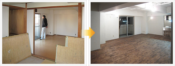 赤坂エクセル マンションリフォーム リビンング4