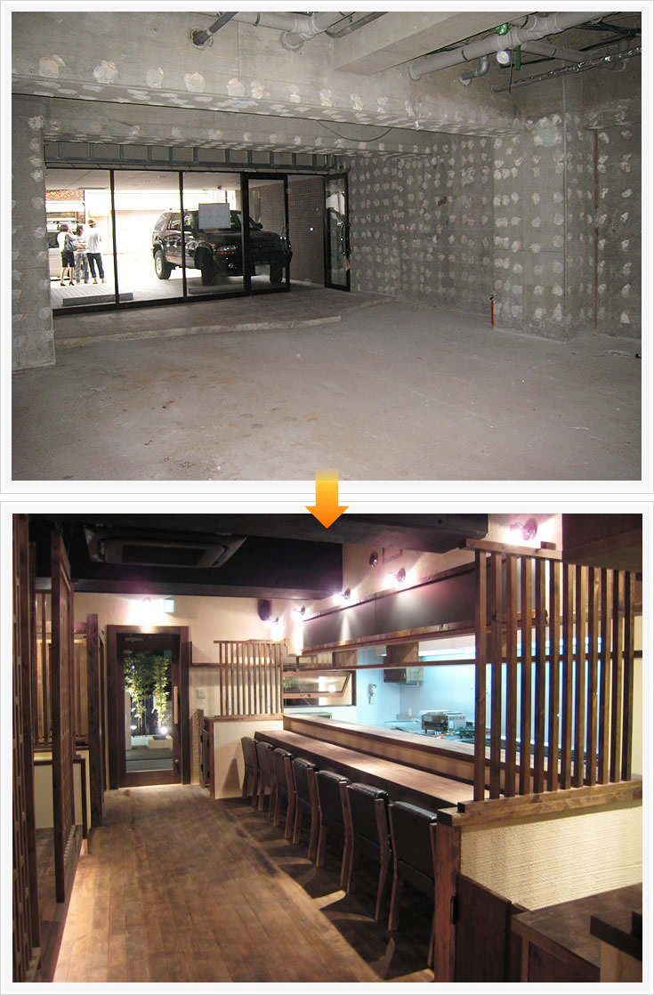 しゃぶしゃぶ鍋居酒屋 春日原　十八　カウンター席