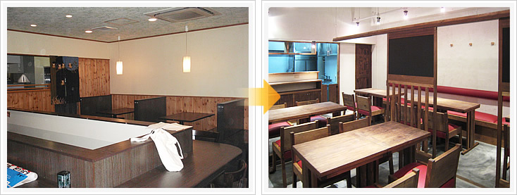 カジュアルフレンチグランドパルメ 内装