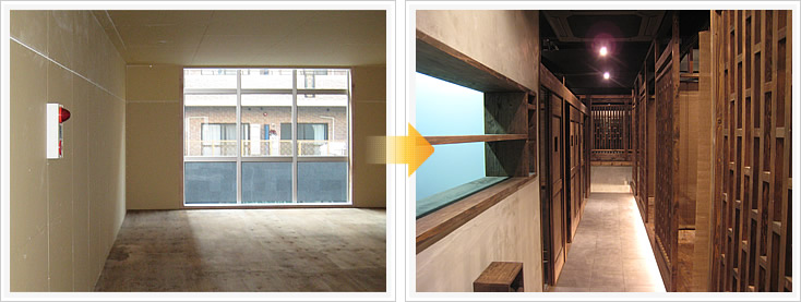 海鮮炉ばた居酒屋 磯ぎよし 下川端店 店内廊下