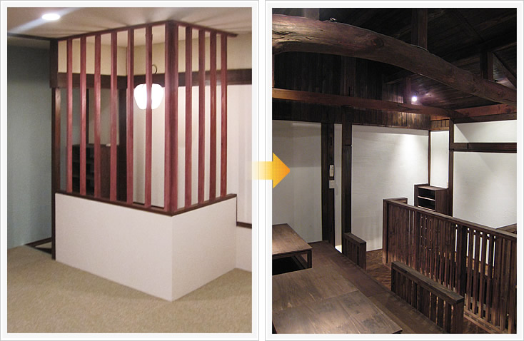 焼鳥まろばし 店舗デザイン構築事例6 階段