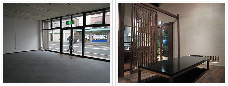 串と魚 にぎわい 店内テーブル席