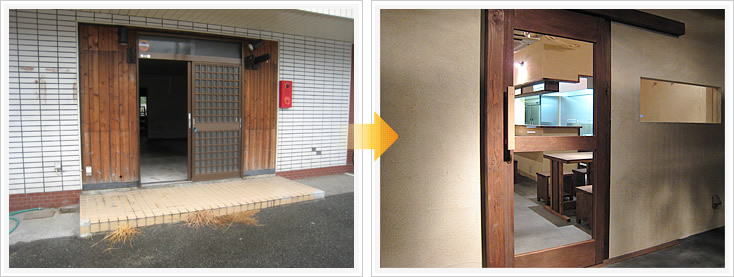 ちゃんぽんおだ 店舗デザイン構築事例1 エントランス