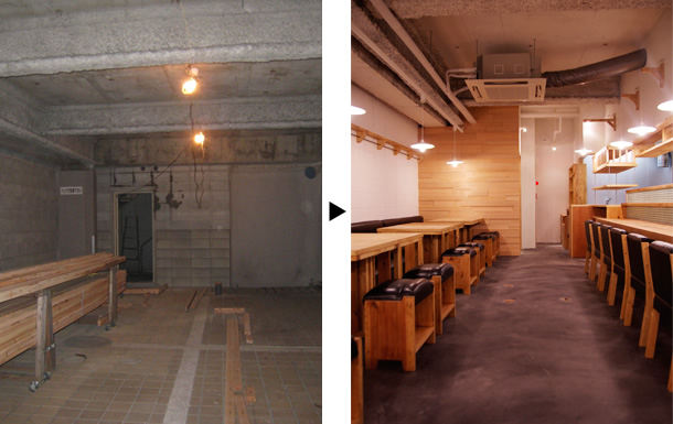 ぺんぎん厨房 カウンターテーブル