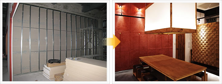 六角道 テーブル席