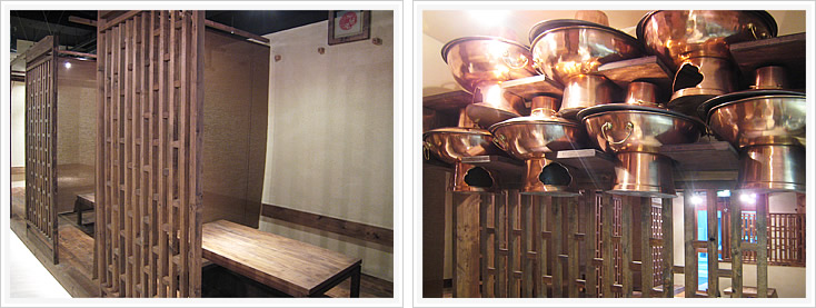 小桃園テーブル席と火鍋