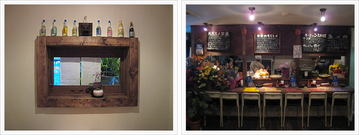 新沖縄料理 ＧＯ！ＹＡ小窓とカウンター席