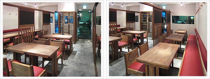 カジュアルフレンチ グランドパルメ店内テーブル席