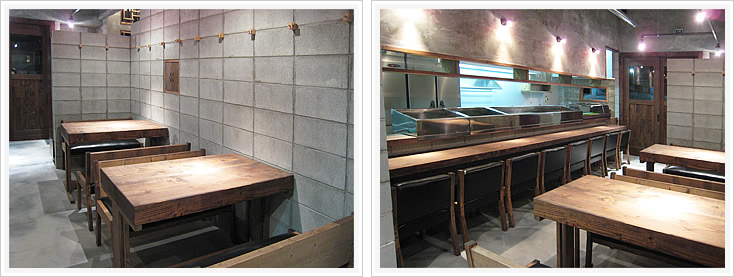 海鮮炉ばた居酒屋 磯ぎよし テーブル席とカウンター席