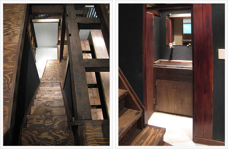 居酒屋・焼鳥まろばし階段と化粧室