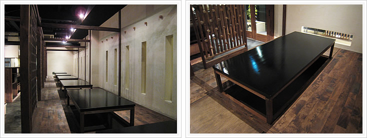 居酒屋「串と魚 にぎわい」 テーブル席