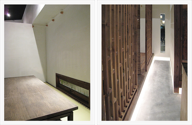 居酒屋 酒家 魚 肉 菜 虹晴れ 和室調の個室席と回廊