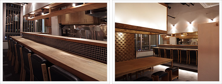 やきとり「六角道」カウンター席と店内