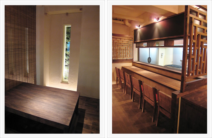 春日原 十八 店内と